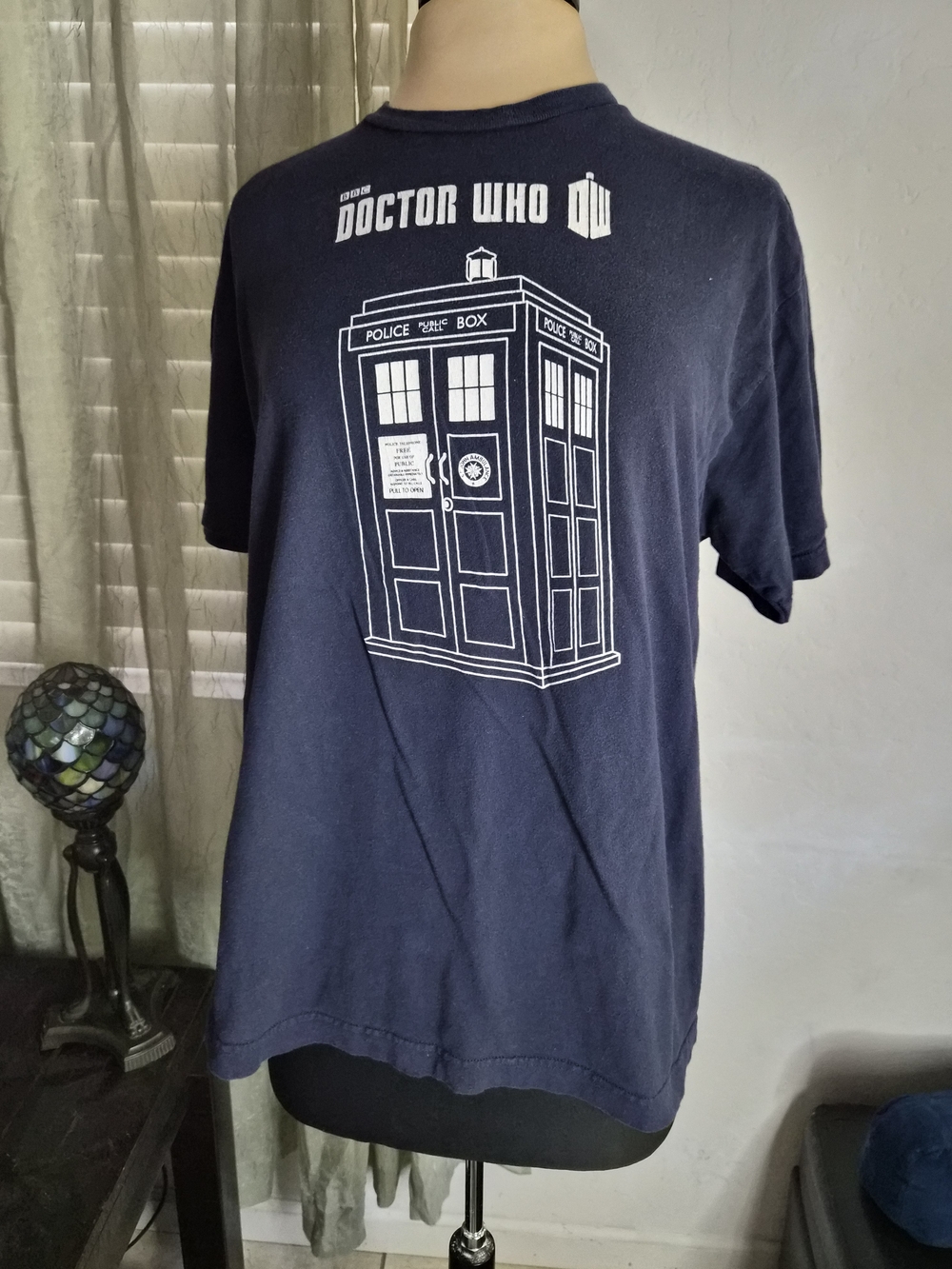 Ripple Junction Navy Blue Doctor Who TARDIS Graphic Tee